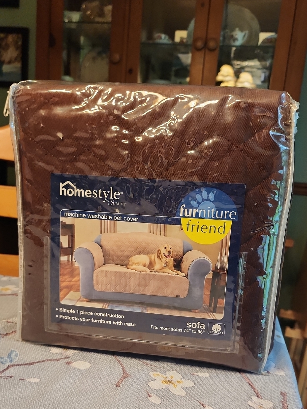 Furniture Friend Machine Washable Sofa Pet Cover - Brown